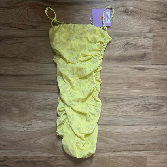 NWT Dolls Kill Elsie Fred French Kiss Diamante Butterfly Ruched Cami Dress - Picture 1 of 4